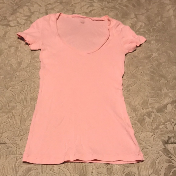 J. Crew Tops - J. Crew pink v-neck tee